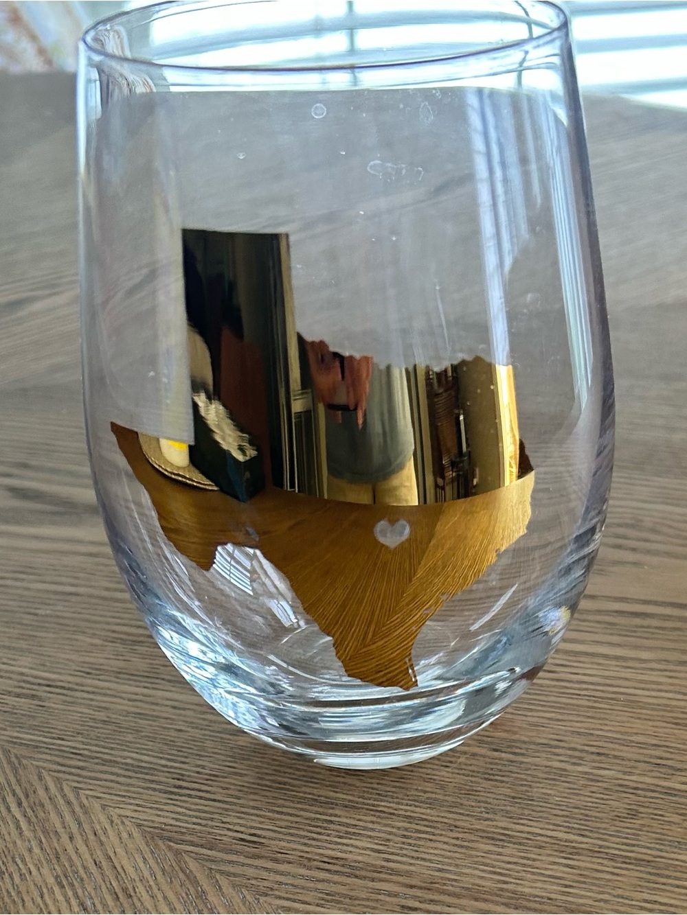 Gold Texas Stemless Wine Glass - Unbranded